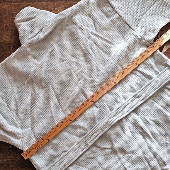 NWT!! Chortex 100% Turkish Cotton Luxury Waffle Long Robe L/XL, Duck Egg - Picture 3 of 7